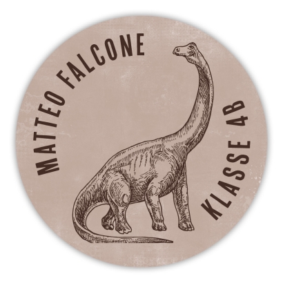 Schulaufkleber I Namensaufkleber fr die Schule Dino