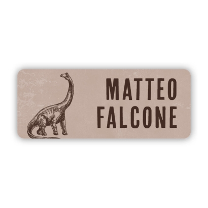 Stifteaufkleber I Kleine Namensaufkleber Dino