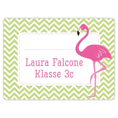 Heftaufkleber I groe Schulaufkleber Flamingo