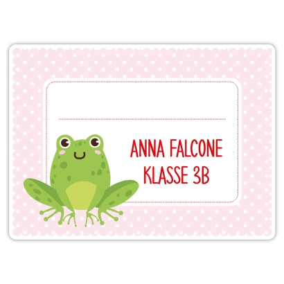 Heftaufkleber I groe Schulaufkleber Frosch