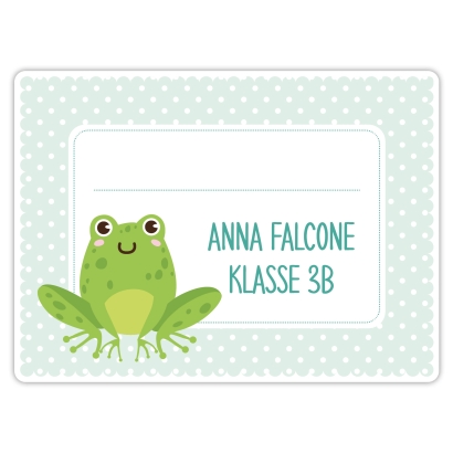 Heftaufkleber I groe Schulaufkleber Frosch