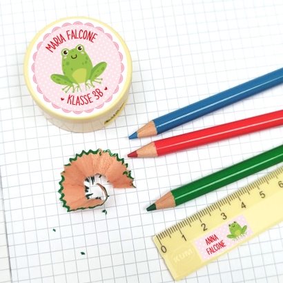 Stifteaufkleber I Kleine Namensaufkleber Frosch