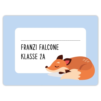 Heftaufkleber I groe Schulaufkleber Fuchs