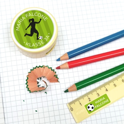 Stifteaufkleber I Kleine Namensaufkleber Fuball