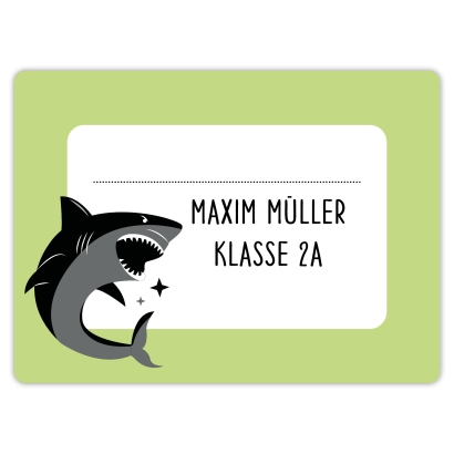 Heftaufkleber I groe Schulaufkleber Hai