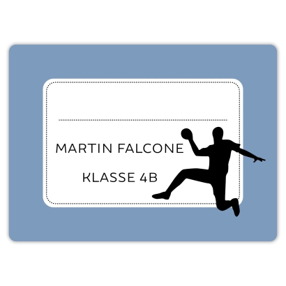 Heftaufkleber I groe Schulaufkleber Handball