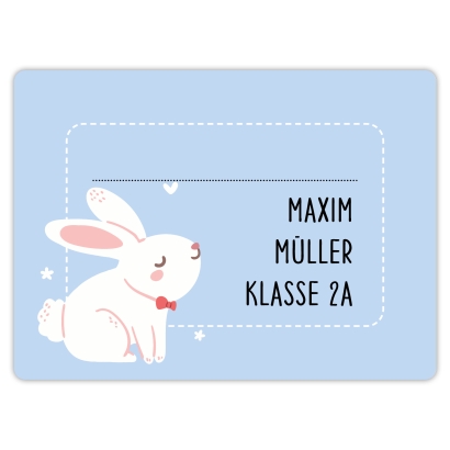 Heftaufkleber I groe Schulaufkleber Hase