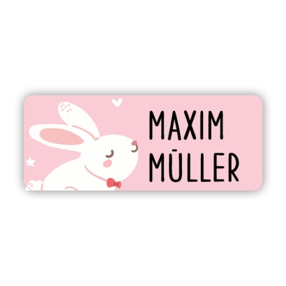 Stifteaufkleber I Kleine Namensaufkleber Hase