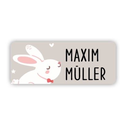 Stifteaufkleber I Kleine Namensaufkleber Hase