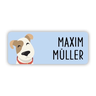 Stifteaufkleber I Kleine Namensaufkleber Hund