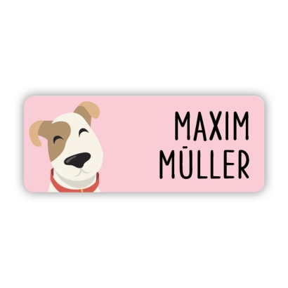 Stifteaufkleber I Kleine Namensaufkleber Hund