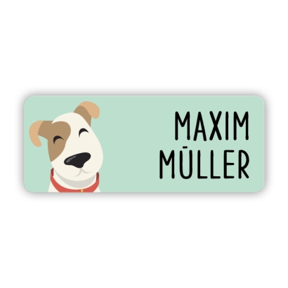 Stifteaufkleber I Kleine Namensaufkleber Hund
