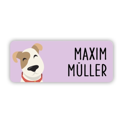 Stifteaufkleber I Kleine Namensaufkleber Hund