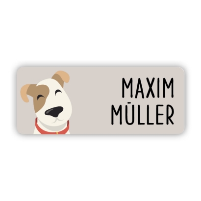 Stifteaufkleber I Kleine Namensaufkleber Hund