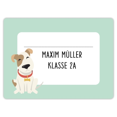 Heftaufkleber I groe Schulaufkleber Hund