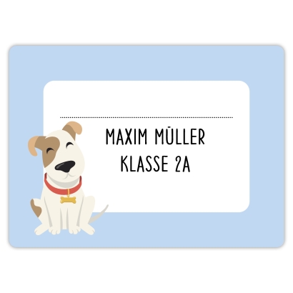 Heftaufkleber I groe Schulaufkleber Hund