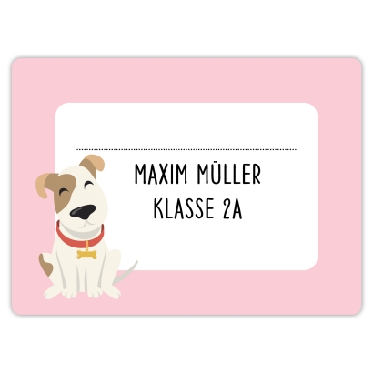 Heftaufkleber I groe Schulaufkleber Hund