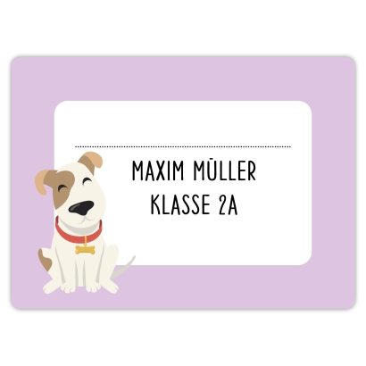 Heftaufkleber I groe Schulaufkleber Hund