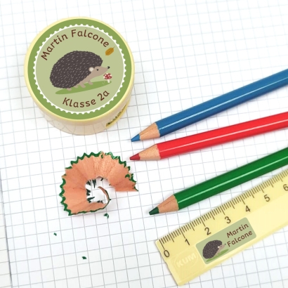 Stifteaufkleber I Kleine Namensaufkleber Igel