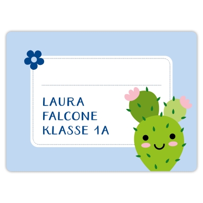 Heftaufkleber I groe Schulaufkleber Kaktus