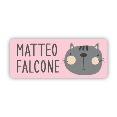 Stifteaufkleber I Kleine Namensaufkleber Katze