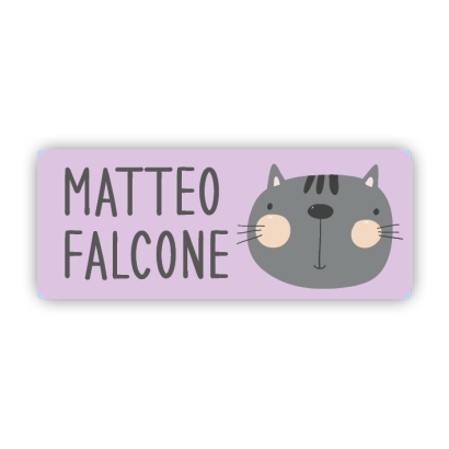 Stifteaufkleber I Kleine Namensaufkleber Katze
