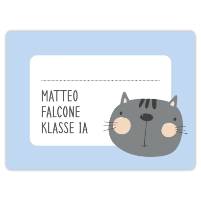 Heftaufkleber I groe Schulaufkleber Katze