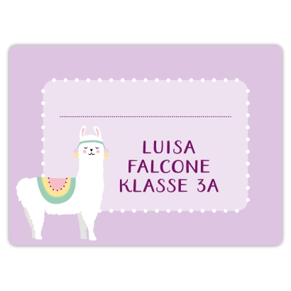 Heftaufkleber I groe Schulaufkleber Lama