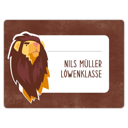 Heftaufkleber I groe Schulaufkleber Lwe
