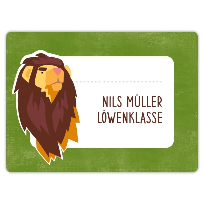 Heftaufkleber I groe Schulaufkleber Lwe