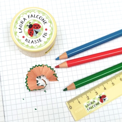 Stifteaufkleber I Kleine Namensaufkleber Marienkfer