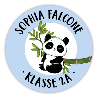 Schulaufkleber I Namensaufkleber fr die Schule Panda