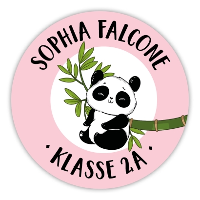 Schulaufkleber I Namensaufkleber fr die Schule Panda