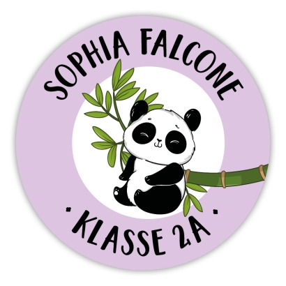 Schulaufkleber I Namensaufkleber fr die Schule Panda