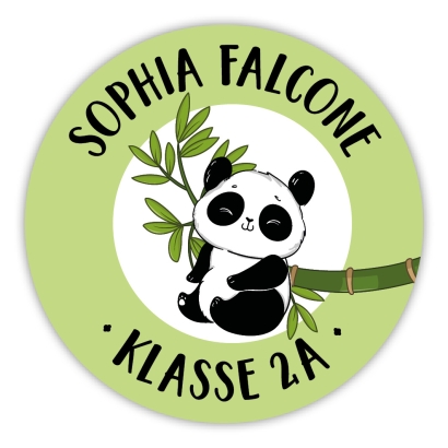 Schulaufkleber I Namensaufkleber fr die Schule Panda