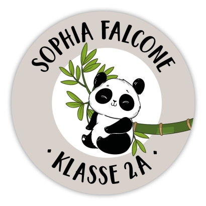 Schulaufkleber I Namensaufkleber fr die Schule Panda