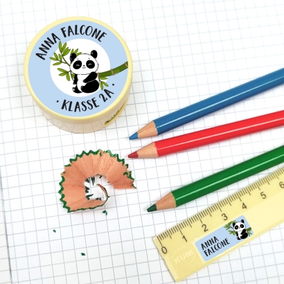 Stifteaufkleber I Kleine Namensaufkleber Panda