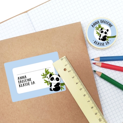 Heftaufkleber I groe Schulaufkleber Panda