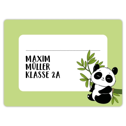 Heftaufkleber I groe Schulaufkleber Panda