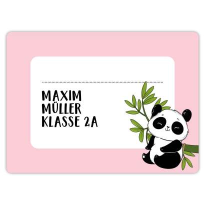 Heftaufkleber I groe Schulaufkleber Panda
