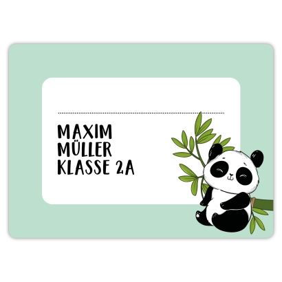 Heftaufkleber I groe Schulaufkleber Panda