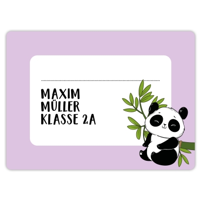 Heftaufkleber I groe Schulaufkleber Panda