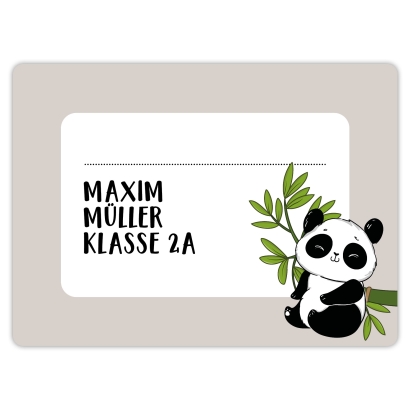 Heftaufkleber I groe Schulaufkleber Panda