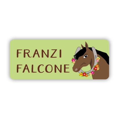 Stifteaufkleber I Kleine Namensaufkleber Pferd