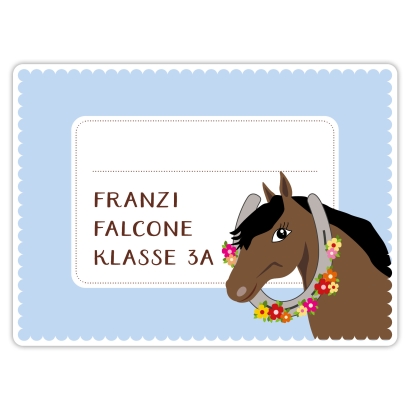 Heftaufkleber I groe Schulaufkleber Pferd