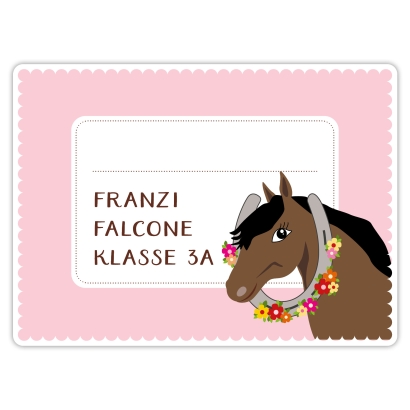 Heftaufkleber I groe Schulaufkleber Pferd