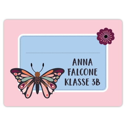 Heftaufkleber I groe Schulaufkleber Schmetterling
