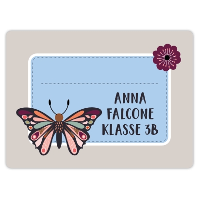 Heftaufkleber I groe Schulaufkleber Schmetterling