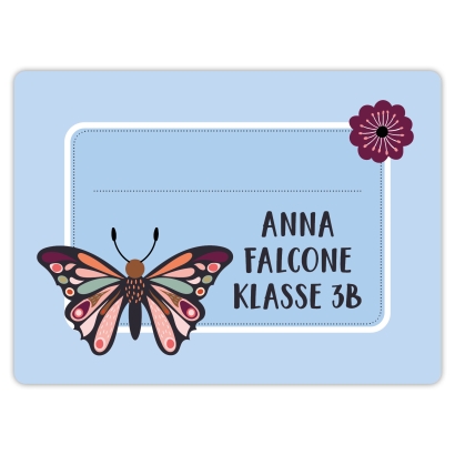 Heftaufkleber I groe Schulaufkleber Schmetterling