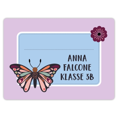 Heftaufkleber I groe Schulaufkleber Schmetterling